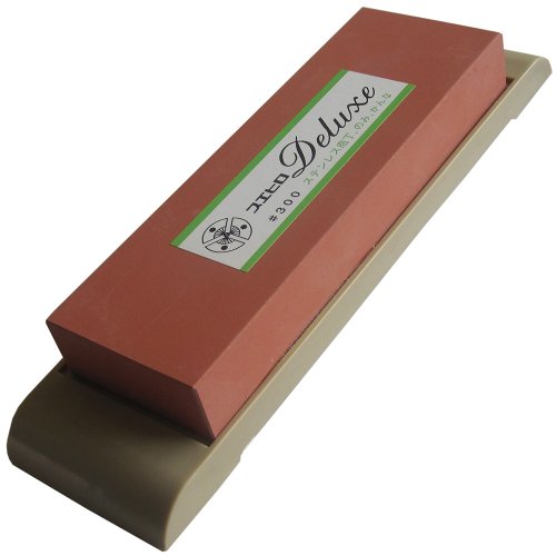 Pierre à Aiguiser Japonaise Suehiro pour Couverts de Table et Couteau Acier Inoxydable Grain Moyen #320 avec Base Cover