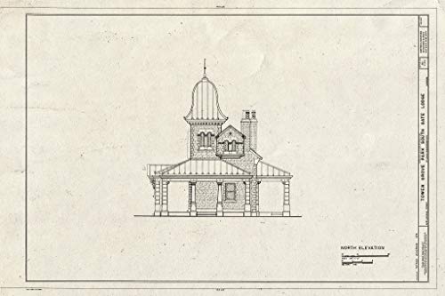Historic Pictoric : Blueprint HABS MO,96-SALU,46E- (Sheet 6 of 10) - Tower Grove Park, South Gate Lodge, 4255 Arsenal Street, Saint Louis, Independent City, MO 24in x 16in