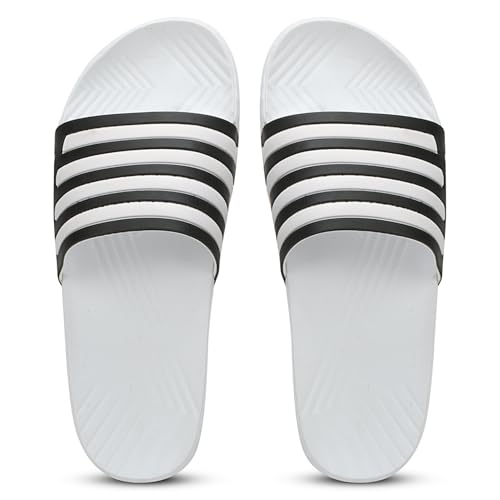 Image of Aqualite AL-191 Men Slides Slipper with Slip-on wear, Comfort and Flat Base Flipflop for dailywear uses.