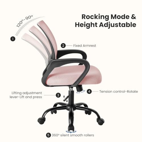 Image of DUMOS Ergonomic Office Chair, Mid-Back Executive Desk Chair 2 Pack