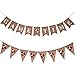 2 Pieces Football Game Time Banner Football Bunting Banner Sports Burlap Banner Rustic Football Decoration for Football Theme Baby Shower Gender Reveal Party