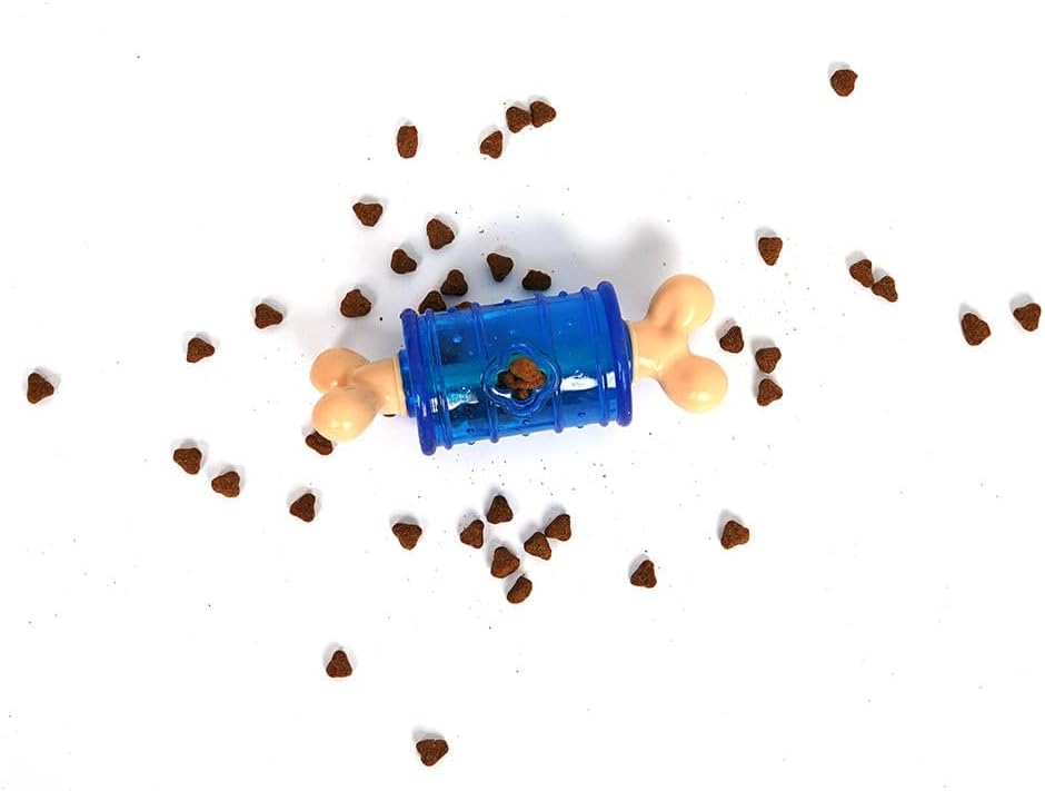 Interactive Toys for Puppies and Small Dogs - Rubber Ball with Rattle and Bone Stuffed Toy - Rubber Toys for Food, Food or Snacks, Dog Teethers - Pack 2 Toys 9