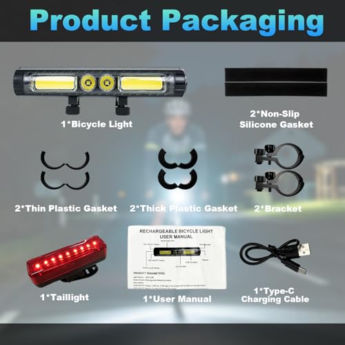 Professional Upgrade Bike Lights 10000LM Bright LED Headlight,10+ Modes 8000mAh In/Out Rechargeable Ebike Headlight 72hr Runtime Aluminum Waterproof Bicycle Lights with Tail Light for Cycling Mountain