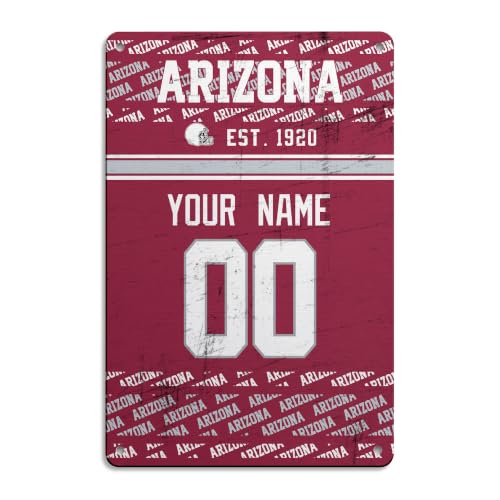 Image of Arizona Metal Sign for Outside Custom Name and Number Gifts