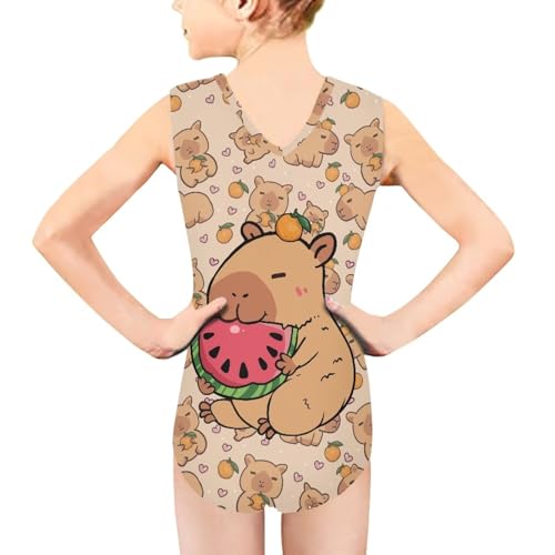 Image of Biyejit Girls Leotards Dance Sport Wear Gymnastics One-Piece Swimwear for Kids 3-14 Years