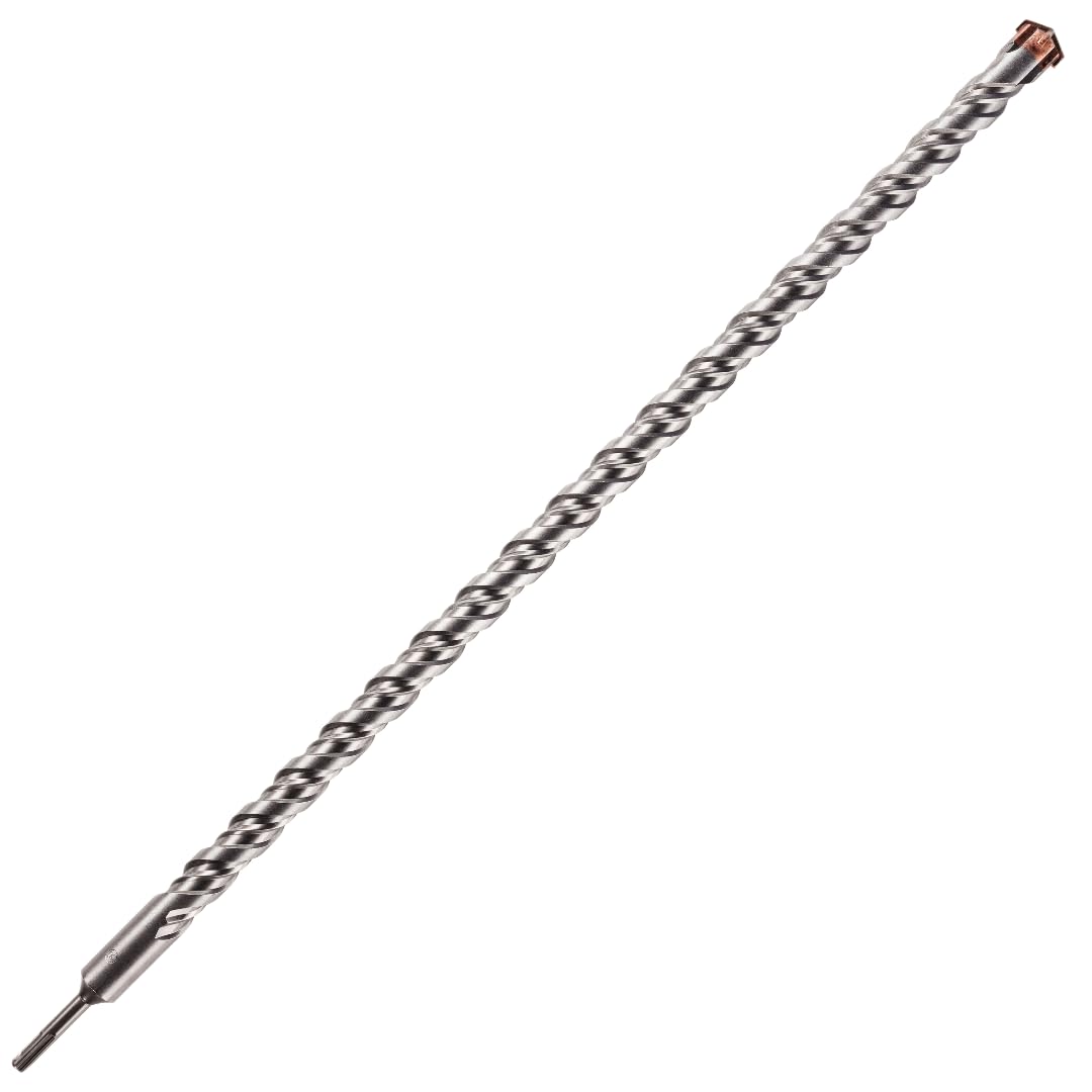 32mm x 800mm Long SDS Plus High Performance Hammer Drill Bits, Professional Tungsten Carbide Cross Tipped Masonry Drill Bit For Brick, Concrete, Stone, Granite. 32mm SDS Drill Bit