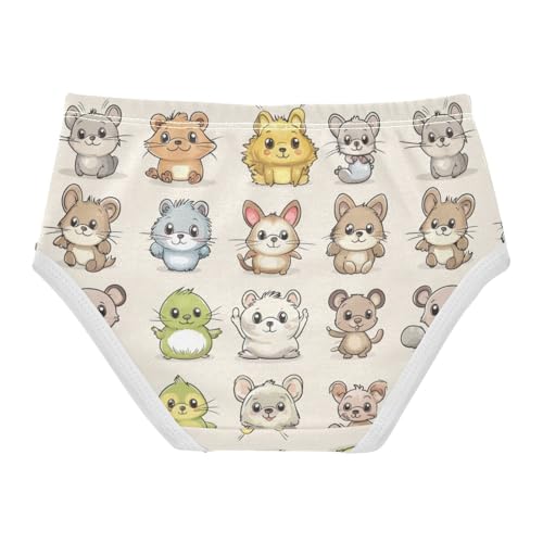 ZZKKO Cartoon Animal Cute Girls Underwear Toddler Panties for Girls Comfort Brief Size 2-8T2