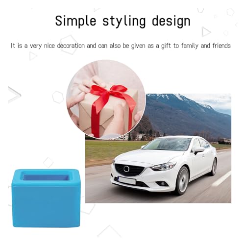 Image of Augeny 2PCS Seat Belt Buckle Holder, Silicone Auto Rear Seatbelt Buckle Booster to Makes Receptacle Stand Upright for Easy Access, Universal Vehicle Seatbelt Buckle for Kids (Blue)