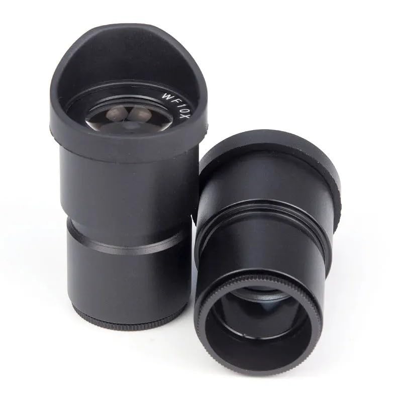 2 szt. Okular mikroskopu stereoskopowego obiektyw 10X okular szerokokątny 30,5 mm rozmiar montażowy z muszlami ocznymi pole widzenia 20 mm