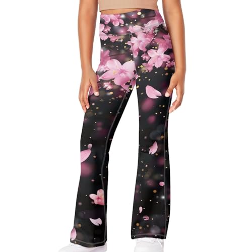 Image of Girls Flare Leggings Cute Bell Bottoms for Teen Girls Wide Leg Sweatpants for 5-14 T
