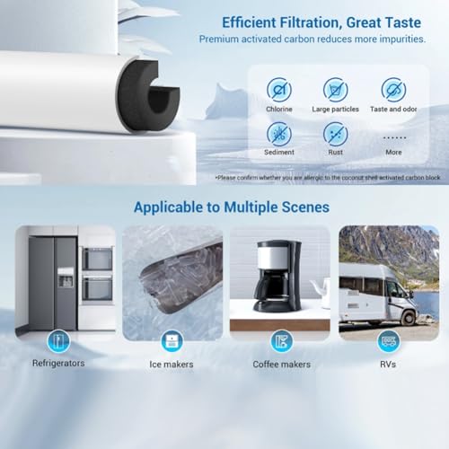 Filtre à eau DA29-10105J au charbon actif élimine goût et chlore