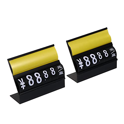 iplusmile 2 Piezas Precio Etiquetas Precio Pantalla Cubitos Número Mostrador Expositor Soporte Borrable Etiqueta Precio Venta Expositor para Supermercado