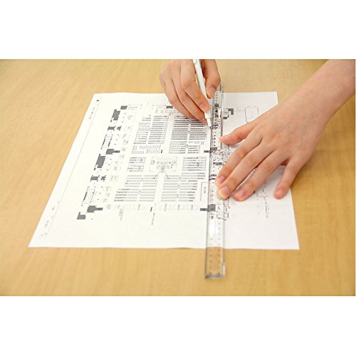 Règle multi 50 cm Midori transparente pour tracer de longues lignes