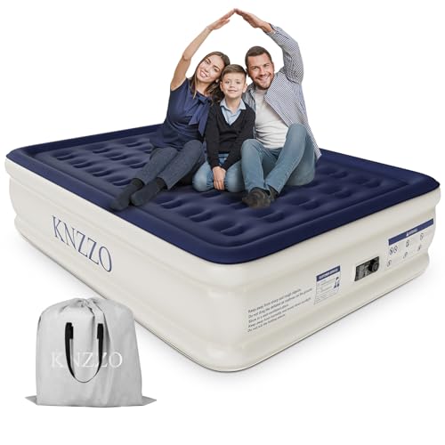 Top 5 Queen Air Mattresses: Your Ultimate Buying Guide 3 KNZZO Queen 15-Inch Top Flocked Air Mattress with Built-in Pump
