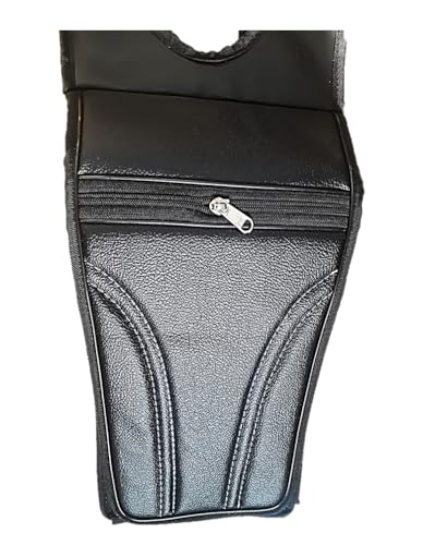 Image of Supreme - Black (Thick Flop) Tank Cover with Large Space for TVS Star City Plus