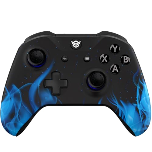 Image of HEXGAMING BLADE Wireless Controller for Xbox Series X & S, for Xbox One, and for Windows 7 /8 /10-2 Remappable Back Buttons - Triggers Stop - Interchangeable Thumbsticks - Blue Blaze