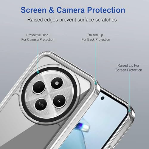 Image of Zapcase Back Case Cover for Mi Redmi 14C 5G | Compatible for Mi Redmi 14C 5G Back Cover | Case Cover with Camera Protection | (TPU + PC | Transparent)