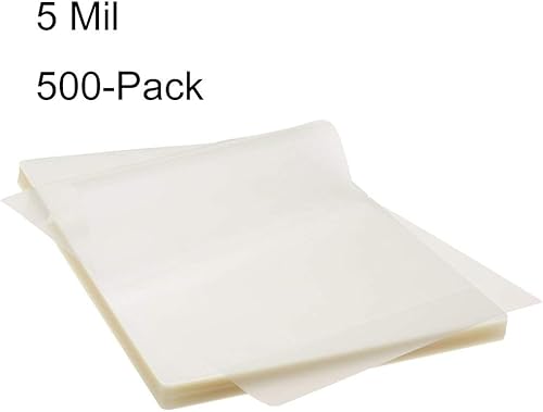 Miniatura 7 de BESTEASY Bolsas de laminación térmica, 5 mil de grosor, papel laminado transparente de 9 x 11.5 pulgadas para laminador, capacidad para hojas de