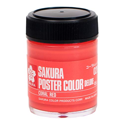 サクラクレパス 絵の具 ポスターカラーDX 45ml コーラルレッド PWD45ML#028