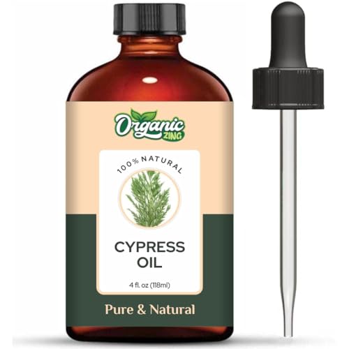 Organic Zing Cypress Oil 118 ml (3.99 fl oz) – Fresh Woody Aromatic Oil for Candles, Soap Making & DIY Blends