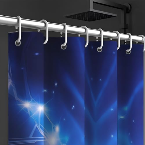 Rideaux de douche imperméable en polyester lesté lavable en machine - 6