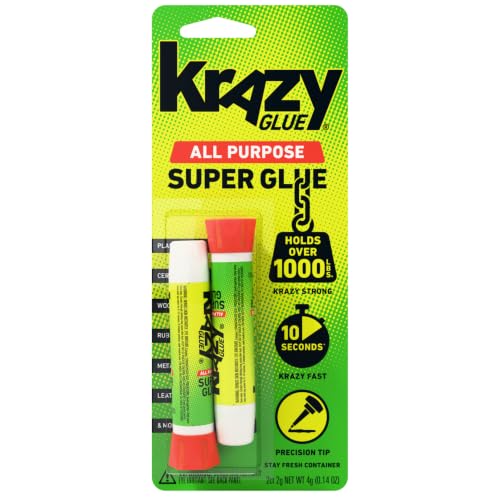 Krazy Glue All Purpose Instant Superglue, 2 g, (2 Pack)