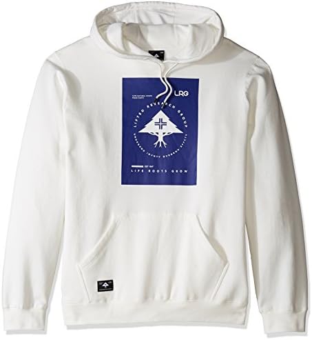 LRG Men's Pullover Hooded Logo Sweatshirt, S, Roots White