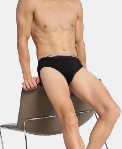 Image of Jockey US49 Men Super Combed Cotton Solid Brief with Ultrasoft Waistband