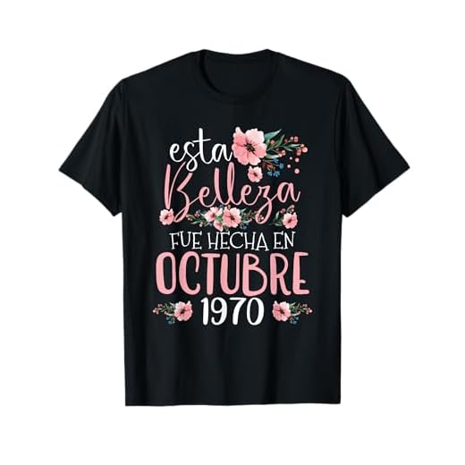 Hecha En Octubre 1970 Mujer Regalo 54 Años Cumpleaños Camiseta