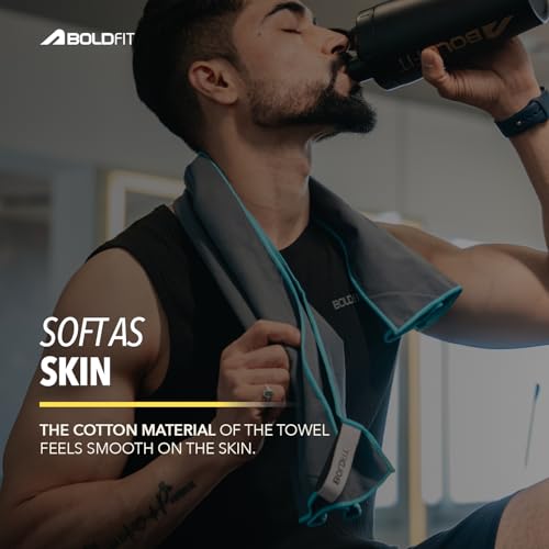 Image of Boldfit Microfiber Gym Towel for Men & Women Ultra Soft for Face Thin Quick Drying Lightweight Towel for Gym, Spa, Swimming, Sweat Absorbent for Men & Women Ultra Super Soft Lightweight Quick Drying