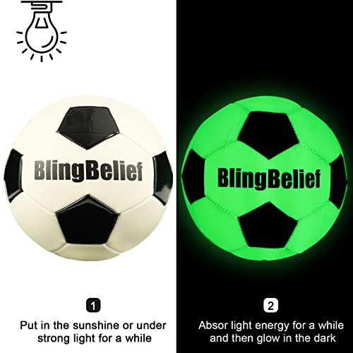 Image of Super Bright Glow in The Dark Baseball,Soccer Ball,Volleyball,Football, Light Up Luminous Baseball, Official Size and Weight Football, Recreational Use Practice Volleyball
