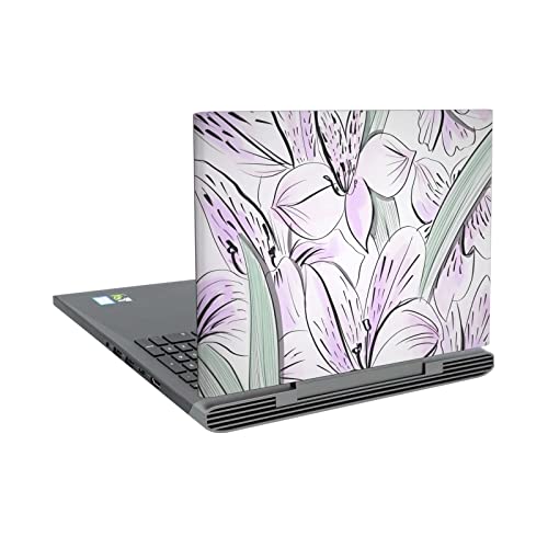 Skin Vinyle Autocollant Dell Inspiron 15 7000 P65F Motif Lilas Anis