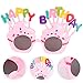 OULII Happy Birthday Glasses Birthday Party Glasses Novelty Cake Funny Costume Photo Booth Props