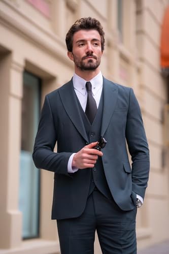 Men's 3 Piece Suit Slim Fit Suits for Men Wedding Groom Prom Suits Formal Business3