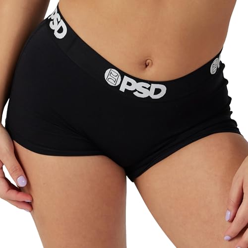 PSD Women's Modal Premium Solid Boy Shorts - Full Coverage Women's Underwear - Comfortable Stretch Panties for Women
