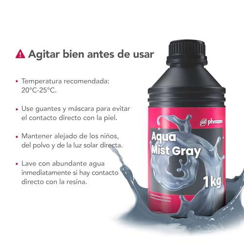 Resina Phrozen Aqua-Mist Gray 1kg para Impresoras 3D - Fernando Cortés