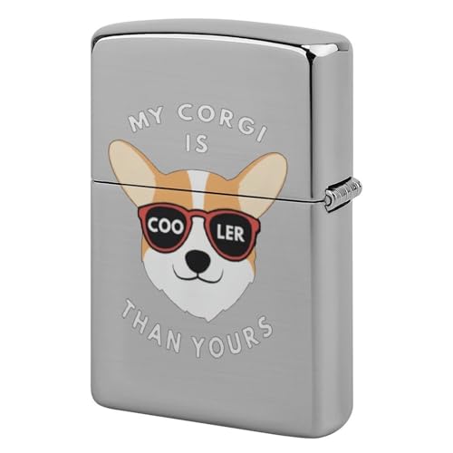 ライターケース ZIPPO/ジッポー兼用ケース コーギー サングラス 漫画 ジッポライターカバー 互換性のある 軽量 おしゃれ 両面プリント メンズ レディース 贈り物