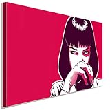 Pulp Fiction Mia Wallace LaraArt Studio | Premium Kunstdruck Made in Germany | Top Leinwandbilder in versch. Größen | Aufgespannt auf Holzrahmen inkl. Bildaufhänger 40 x 30 cm