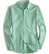 MUSE FATH Men's Oxford Dress Shirt-Cotton Casual Regular Fit Long Sleeve Shirt