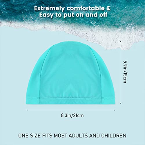16 Pieces Elastic Swim Cap Nylon Fabric Swim Cap Bathing Cap Breathable Unisex Swimming Cap For Long Hair Swim Hat Accessory For Men Women Girls And Boys (Retro Color) #TOP2
