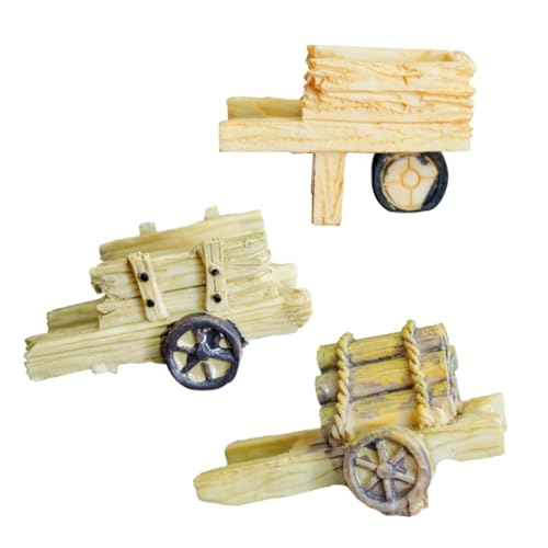 CAXUSD Carrello in Miniatura Per Fiori Mobili Ruote Supporto Per Piante in Resina Per Interni Decorazione Giardino Fatato E Terrario