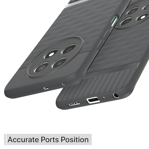 Image of Pikkme Back Cover for Realme Narzo 70x 5G / N65 / Realme 13 /12 / 12X 5G / C65 Camera Protection 3D Hexa Cube Design Silicone Protective Bumper Case (Grey)