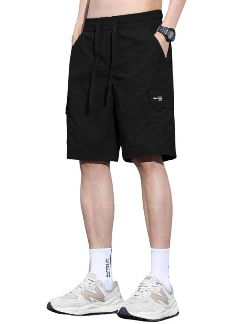 tagdo Men's Cotton Cargo Shorts with Multi Pockets | Lightweight Casual Outdoor Shorts Pant for Men | Elastic Waist Drawstring Utility Shorts for Hiking, Camping and Daily Wear (2048)-picture-19
