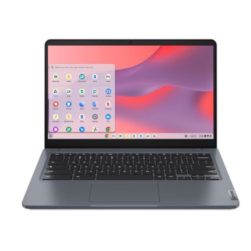 Image of Lenovo 14e Chromebook Gen 3 82W6003CUS 14 inch Touchscreen Chromebook - Full HD - Intel N-Series N100-8 GB - 64 GB Flash Memory - English Keyboard - Storm Gray - Intel Chip - 1920 x 1080 - ChromeOS - UH