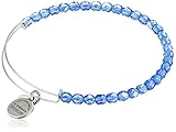 Alex and Ani Women's Midnight Rock Candy Beaded Bangle Rafaelian Silver-Tone Bangle Bracelet One Size, 2.75