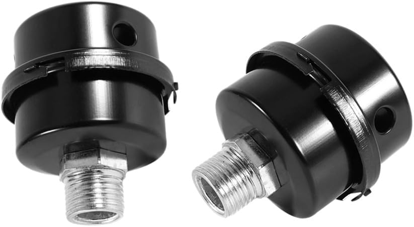 2Pcs Air Compressor Filter, Metal Air Compressor Intake Filter Sound Muffler 20mm Thread