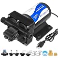 FlowFluid 110V AC Water Pressure Booster Pump for RV,70PSI 5GPM Camper Transfer with Plug,On Demand Self-Priming Water Pump with Filter for Kitchen Irrigation Spray Hose Garden Hose Marine Yacht