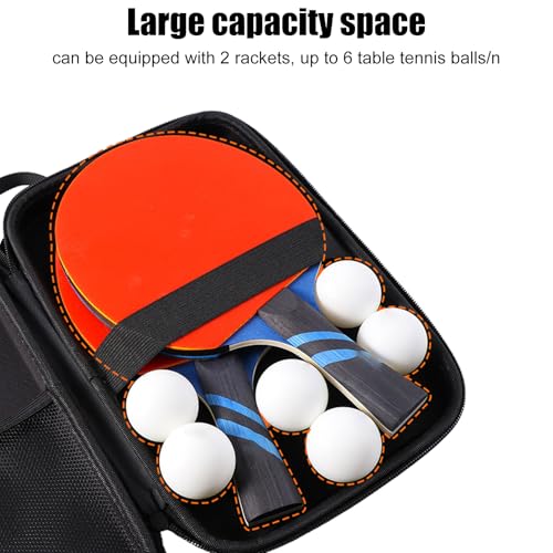 Bolsa de tenis de mesa para 2 raquetas y 6 pelotas con cremallera fluida 6