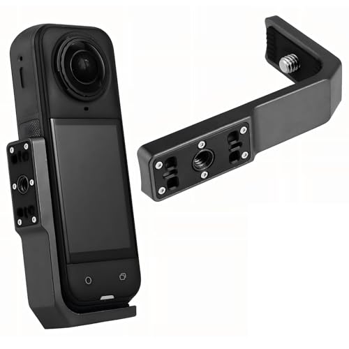 OURHZTB ����-�����}�E���g Insta360 X3/X4/X5�p �����A�N�V�����}�E���g �V���[�e�B���O�u���P�b�g �ی�t���[���T�|�[�g�z���_�[ 1/4�C���`�l�W���t���A2�v�����O�R�l�N�^�A�_�v�^�[