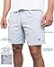 NinetyEight6 8 inch Inseam Mens Shorts : Patent, Quick Dry. Pickleball, Tennis, Gym, Golf, Running, Basketball (US, Alpha, Large, Regular, Regular, Grey)